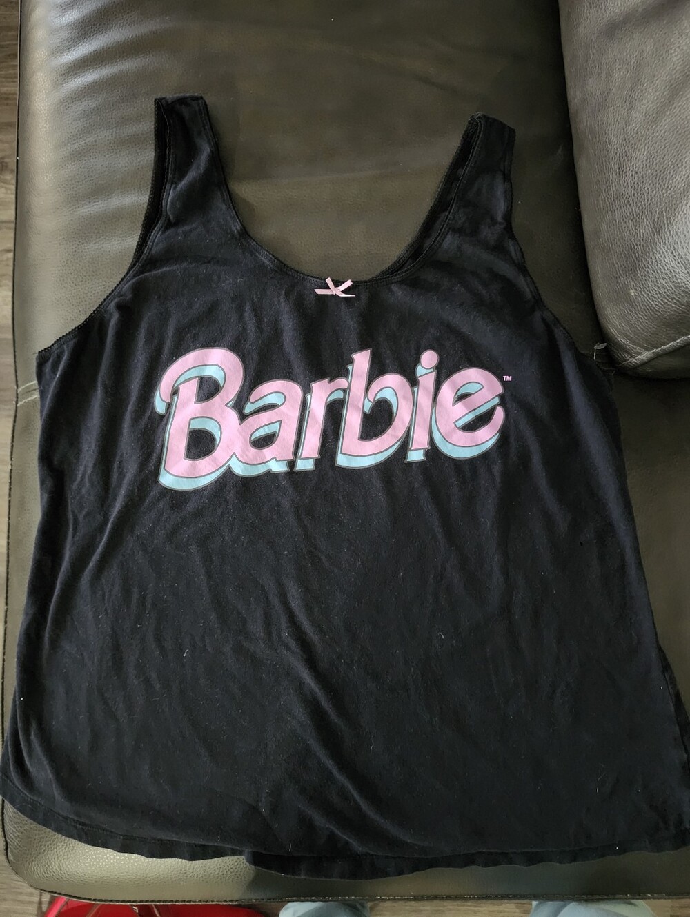 TORRID SIZE 2 Barbiecore Graphic Tank Top Black Plus Size EUC